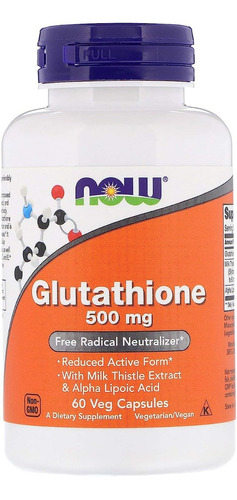 Now Foods Glutatión 500 Mg 60 Cápsulas Vegetales Sfn