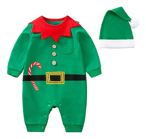 Disfraz De Navidad For Bebés Recién Nacidos Y Duendes, Conjuntos Navideños