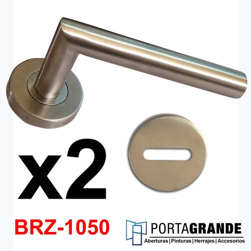Imagen 1 de 4 de Manija Puerta Picaporte Acero Inoxidable Toshi X 2 Unidades