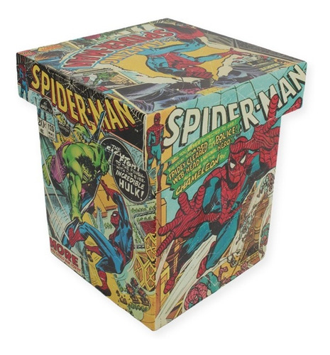 Caixa Decorativa Porta Treco Homem-aranha Marvel 20x17