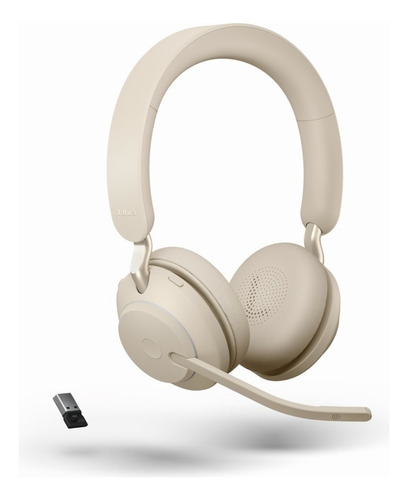 Auriculares estéreo USB A Jabra Evolve2 65 Uc, color beige