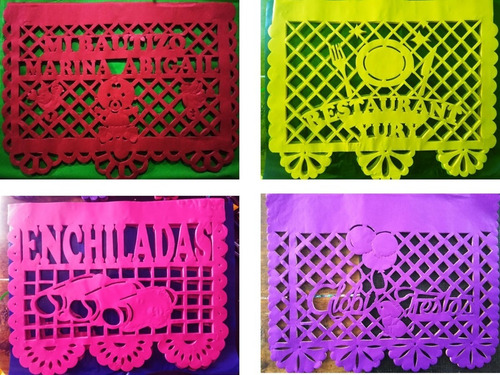 Decoración Papel Picado Personalizado 50 Tiras