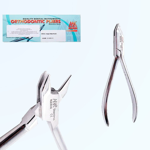 Pinza 3 Picos Odontologia Arain Acero Inoxidable