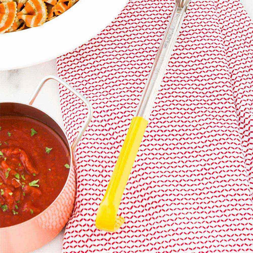 Cucharón De Sopa 30 Ml Con Mango Amarillo Acero Inoxidable