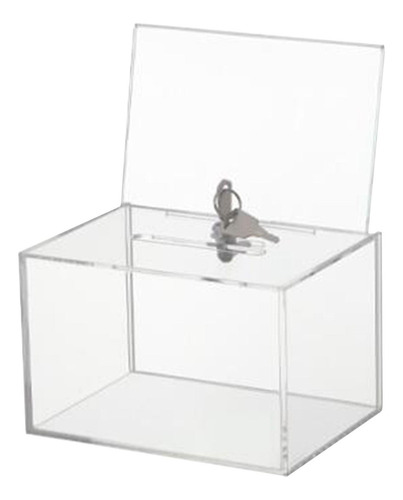 Acrylic Donation Box With Key, Mailbox