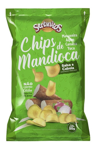 Salgadinho Chips De Mandioca Salsa E Cebola 50g
