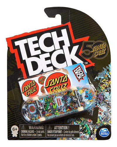 Skate De Dedo 96mm - Santa Cruz Kevin Braun - Tech Deck