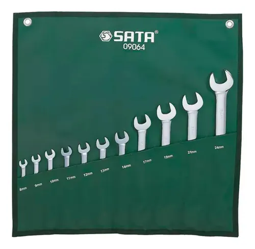 Juego De Llaves Mixtas Por 11 Pz 09064 Sata