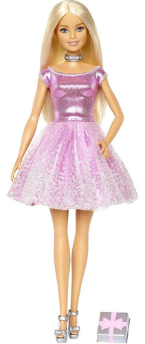 Muñeca Barbie Happy Birthday, Rubia, Con Vestido De Fiesta R