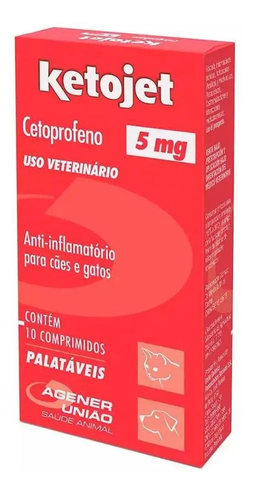 Ketojet 5mg Anti-inflamatório Agener União C/10 Comprimidos