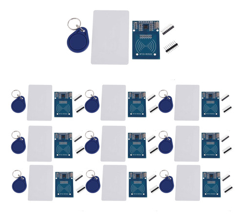 Módulo Mfrc522 Rc-522 De 10 Unidades+tarjeta Rfid Ic De 13,5