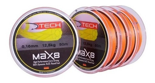 Multifilamento Pesca Pejerrey Tech Max 8 0,16mm X 100mts