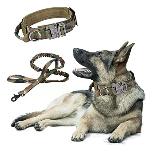 Collar De Perro Militar Con Correa De Control, Collar Qmn6y