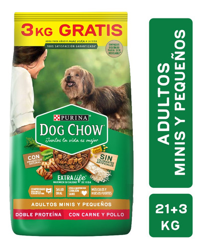 Dog Chow Adulto Small Bread 21 + 3 Kg