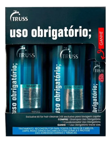 Truss Uso Obrigatório Shampoo E Cond 300ml+mini Uso Obg 30ml