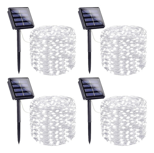 Paquete De 4 Guirnaldas De Luces Led Solares De 160 Pies Y 4