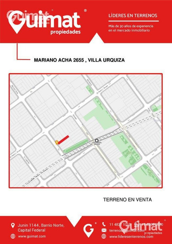 Imagen 2 de 13 de Mariano Acha Y Rivera - Lideres En Terrenos - Guimat Propiedades