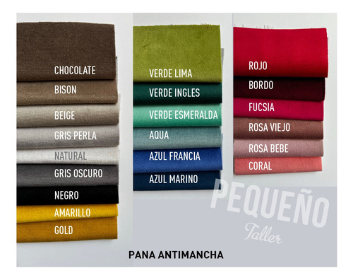Fundas De Pana 40x40 Sin Relleno Pequeño Taller