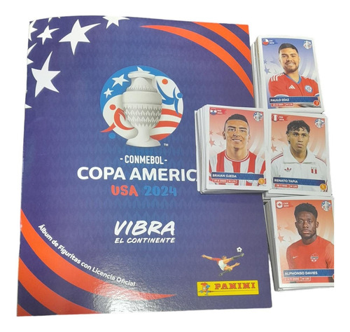 Álbum Copa America Usa 2024 + 50 Figus Diferentes Panini