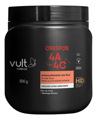Kit Vult Cabelos Crespos Shampoo Condicionador Máscara Creme