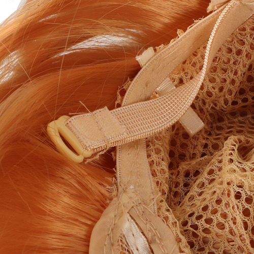 Peluca Corta Amarilla Degradada Para Cosplay De Fibra Sintét