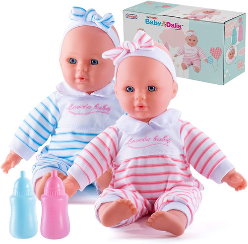 Muñecas Gemelas Del Bebe Fijada Niño Y Niña Suave De...