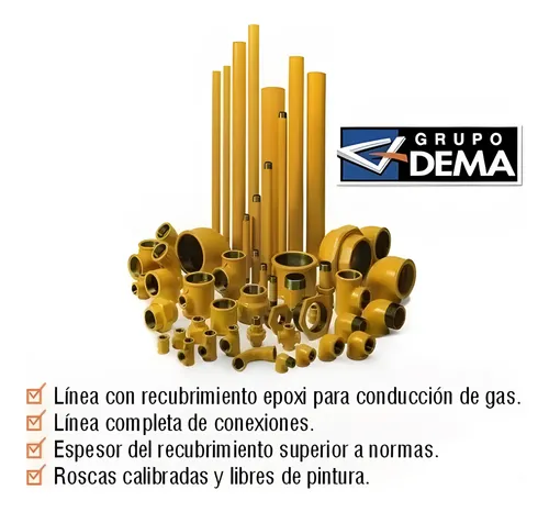 Codo 1 1/2 Hh Epoxi Gas Dema