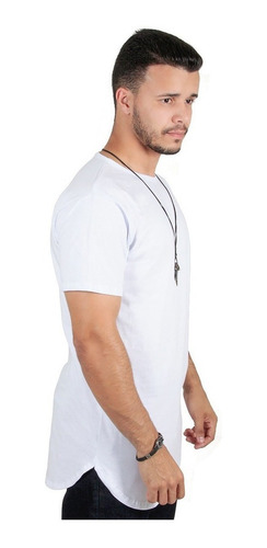 Imagem 3 de 6 de Kit C/6 Un Camisas Blusas Masculinas Longline Plus Size