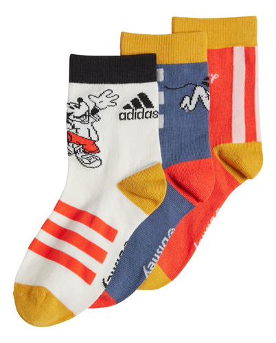 Medias Mickey Mouse De Disney 3 Pares Niños Iu4860 adidas