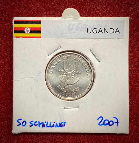 Moneda 50 Chelines Uganda 2007 Km 66 Fauna