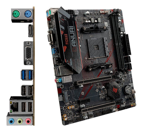 Kit Amd Ryzen 5 3600 C/ Cooler + Placa Mãe B550 + 16gb Ddr4 Cor Preto
