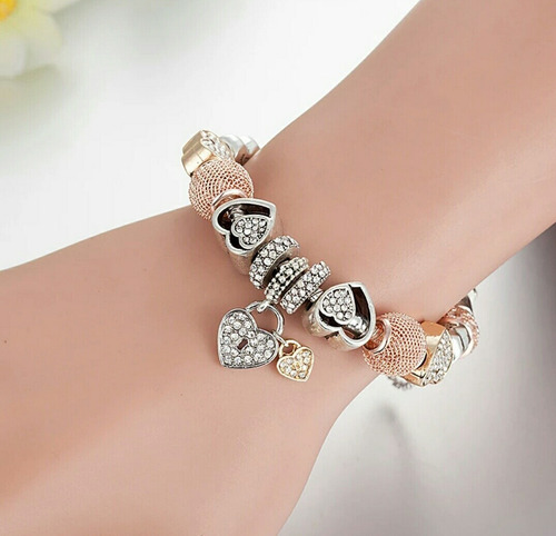 Pulseira Estilo Pandora Vivara Moda Luxuosa E Estilosa.