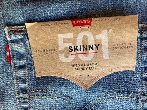 501® Levi´s® Original Fit Jeans Light Blue 46 Skinni