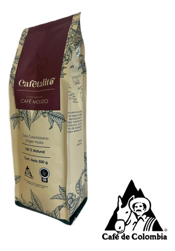 Cafe Molido Colombiano Cafetalito 500grs Origen Colombia