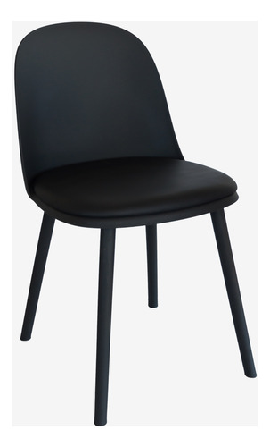 Silla De Comedor Vita Eames Nordica Negra