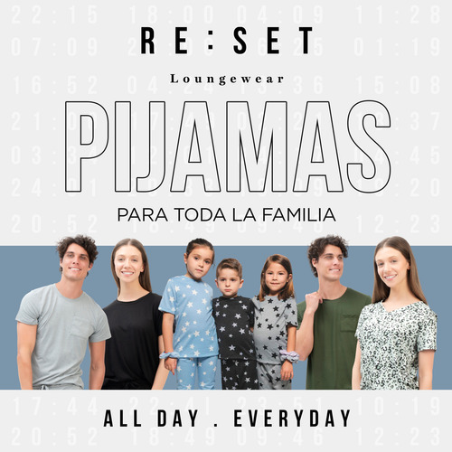 Pijama Hombre Manga Corta Y Short Tie Dye Reset Loungewear