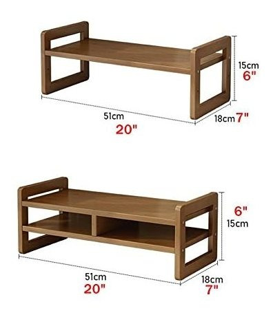 Imagen 3 de 4 de Soporte Bambu Para Monitor Computadora Elevacion 2 Capa