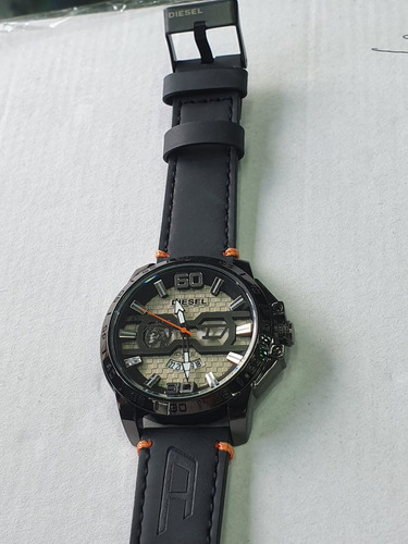  Reloj Diesel Pulso De Cuero.vidrio Mineralizado Con Fecha 