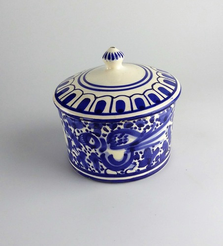 Antiga Pote Caixa Em Ceramica Pintada - Espanha 2320 Rrdeco (Usado)