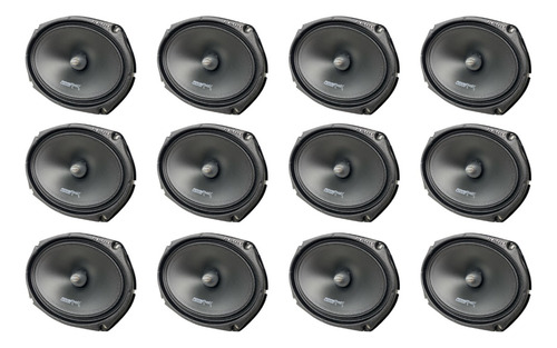 Kit 12 Alto Falante Medio Grave Power Vox 6x9 280w Rms 4ohms