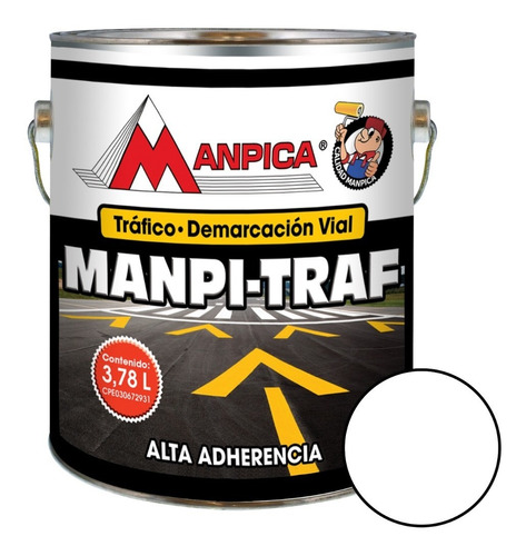 Pintura Trafico Con Perlas (reflec) 1 Gl Blanco Manpica