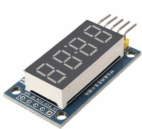 Modulo 4 Bits Led Rojo Display Con Reloj Tm1637 4 Digitos