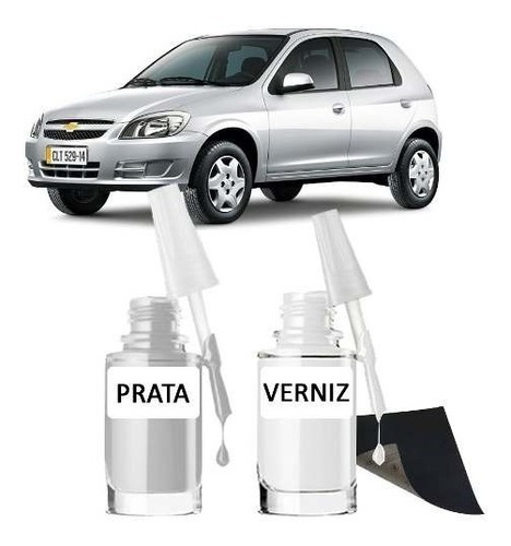 Tinta Tira Risco Automotivo Chevrolet Celta Prata Switchblad