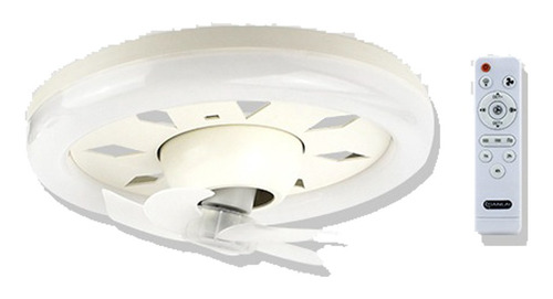 Ventilador Luz Led Para Socket E27 2 Tonos Y Control 12 PuLG