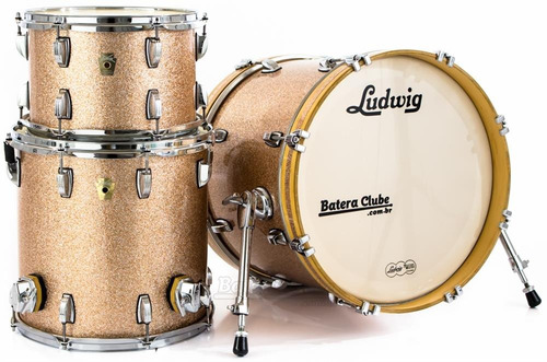 Bateria Ludwig Classic Maple Champagne Sparkle Jazz Set Com (Usado)