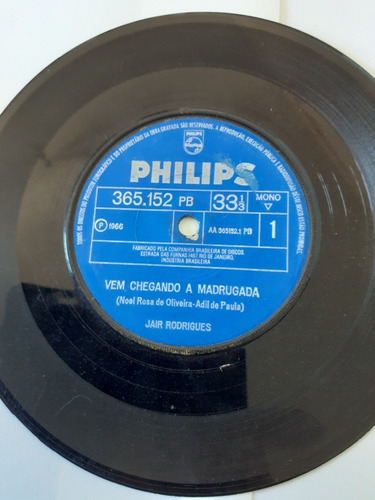 Vinilo Single De Jair Rodrigues Vem Chegando (k139