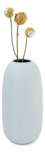 Zamibia Florero Kenya Moderno De Ceramica Mate Jarron 25cm Color Gris