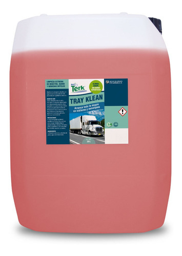 Shampoo Tray Klean Bioterk Para Camiones Y Trailers 20 Lts