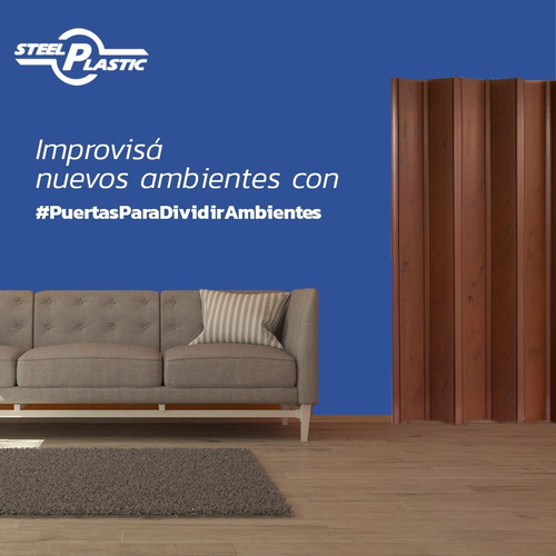 Imagen 3 de 4 de Puerta Plegadiza Pvc Ciega 85 Cm Ancho
