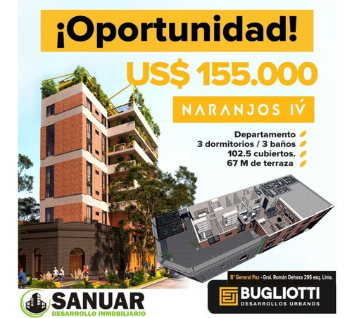 Imagen 1 de 1 de ¡oportunidad! Departamento 3 Dorm En B° General Paz